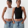 2-pack of sleeveless ribbed T-shirts