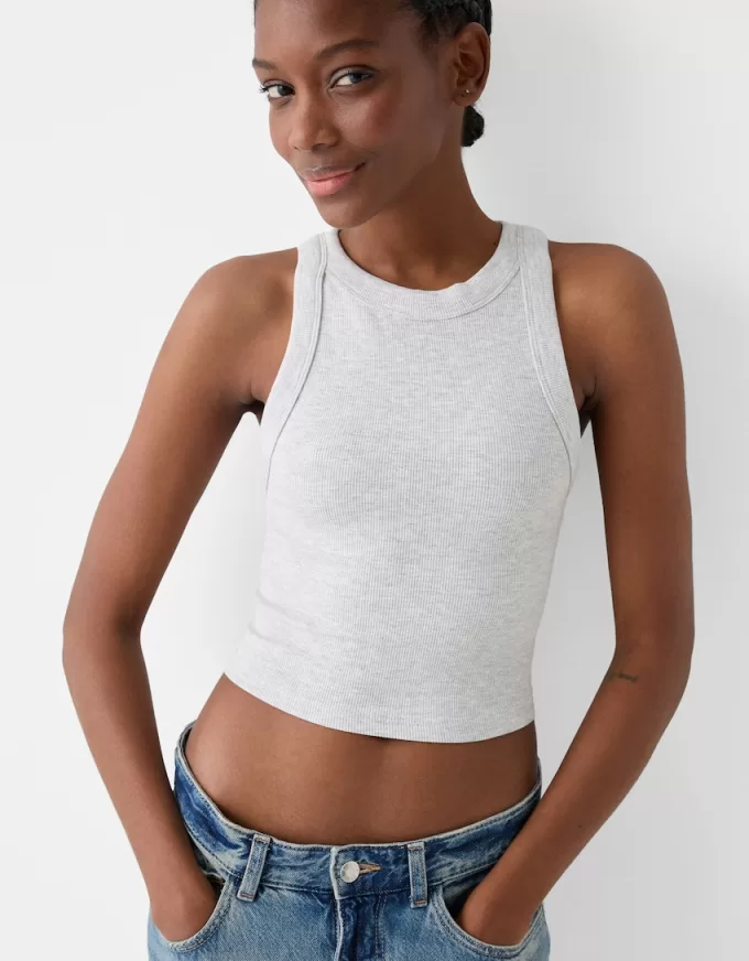 2-pack of sleeveless ribbed T-shirts