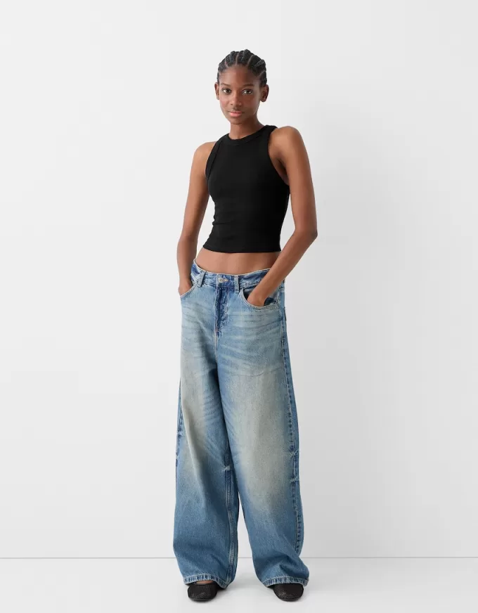 2-pack of sleeveless ribbed T-shirts