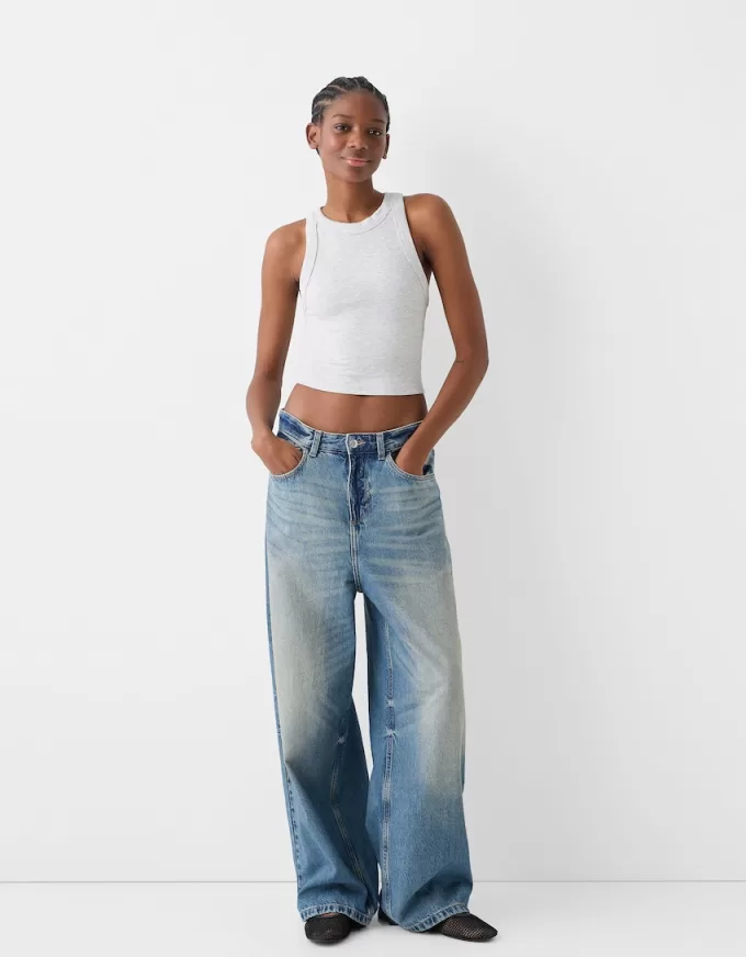 2-pack of sleeveless ribbed T-shirts