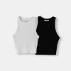 2-pack of sleeveless ribbed T-shirts