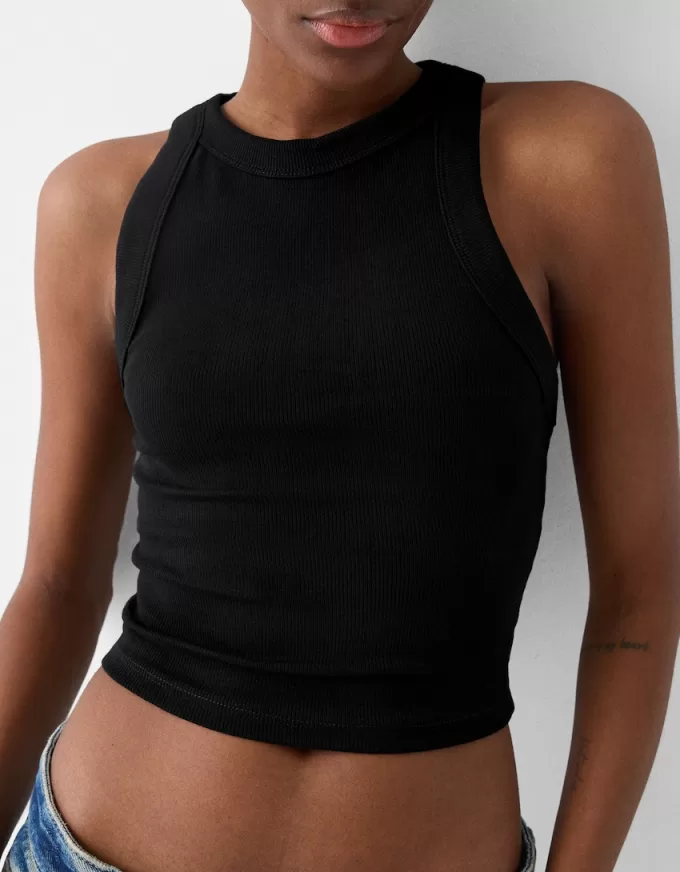 2-pack of sleeveless ribbed T-shirts