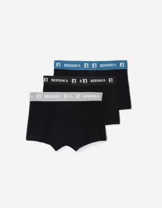 3-pack of boxers with wide printed waistband