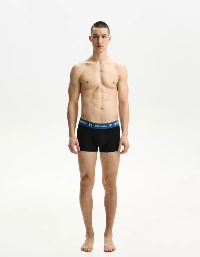 3-pack of boxers with wide printed waistband