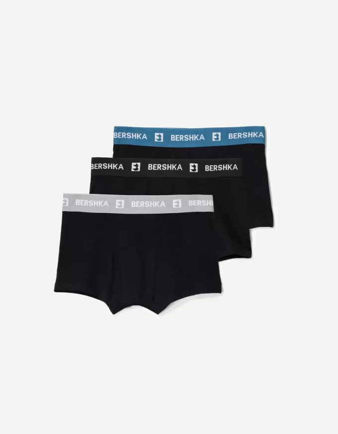 3-pack of boxers with wide printed waistband