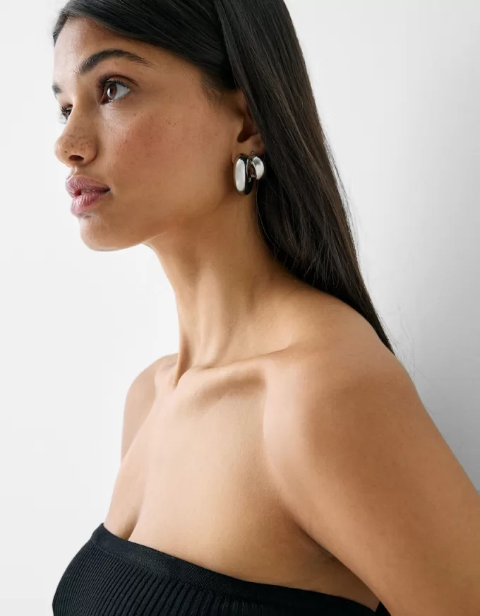 3-pack of chunky hoop earrings