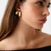 3-pack of chunky hoop earrings