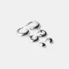 3-pack of chunky hoop earrings