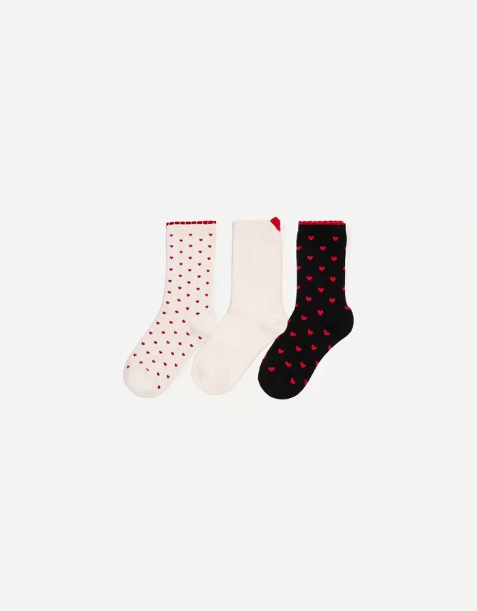 3-pack of heart socks