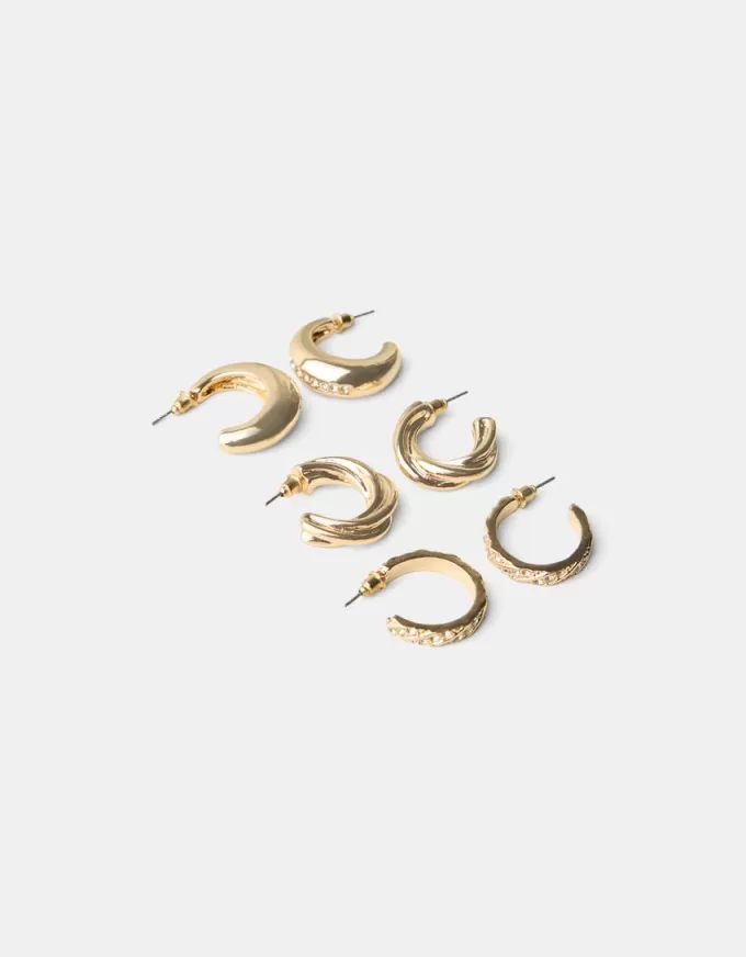 3-pack of hoop earrings