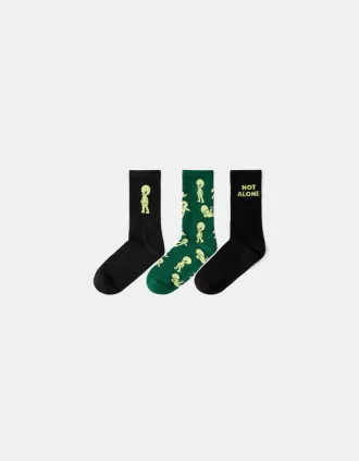 3-pack of printed socks
