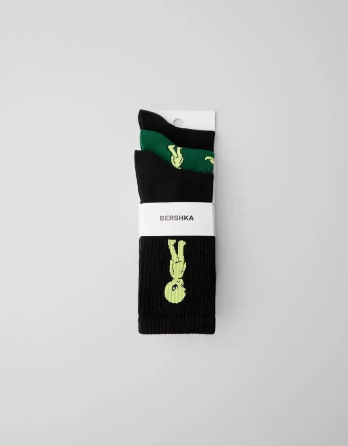 3-pack of printed socks