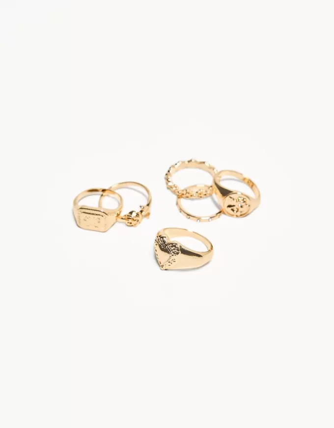 3-pack of signet rings