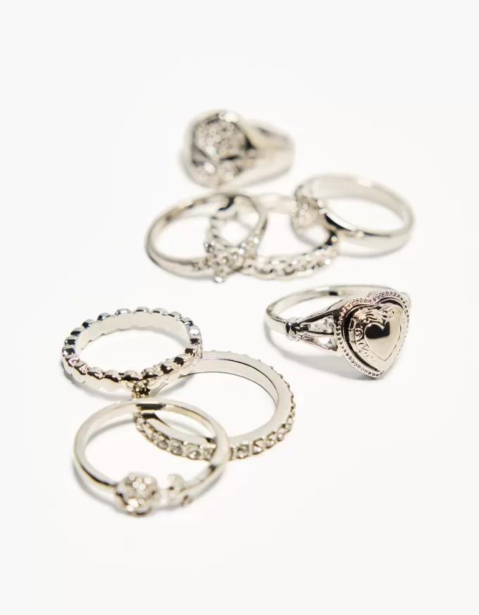8-pack of signet rings