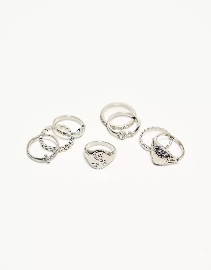 8-pack of signet rings