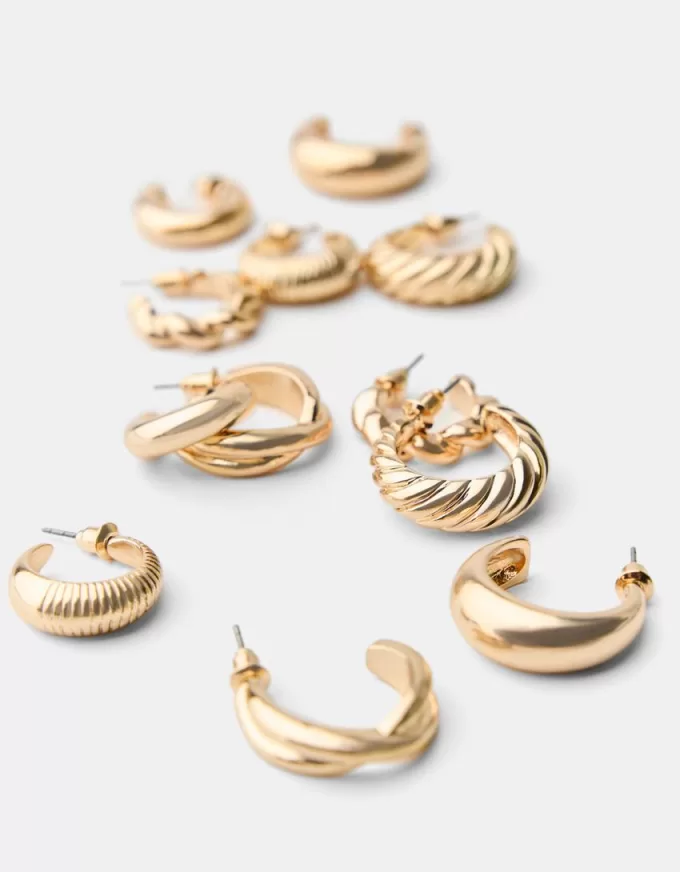 9-pack of hoop earrings