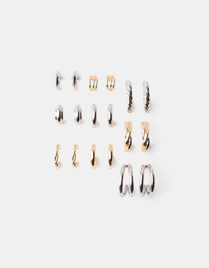 9-pack of hoop earrings 9-pack of hoop earrings