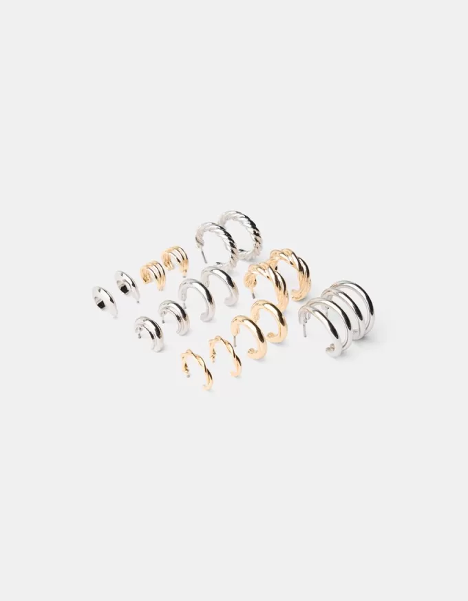 9-pack of hoop earrings 9-pack of hoop earrings