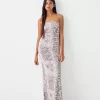 Animal print bandeau maxi dress Animal print bandeau maxi dress