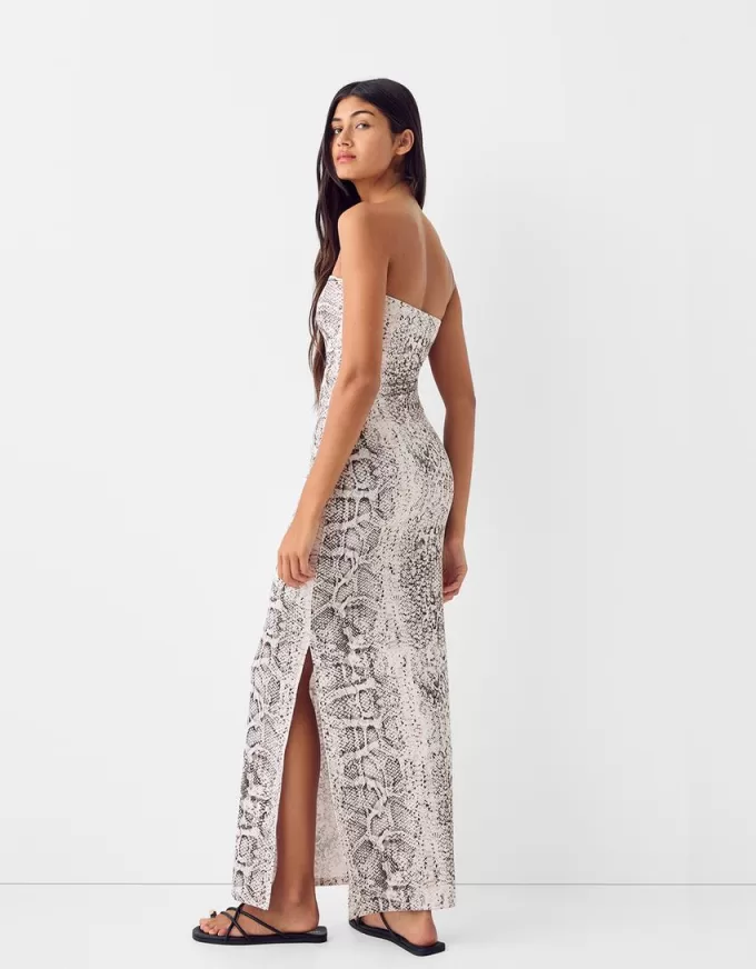 Animal print bandeau maxi dress Animal print bandeau maxi dress