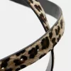 Animal print belt with buckle