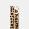 Animal print belt with buckle