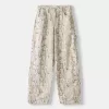 Animal print carpenter pants