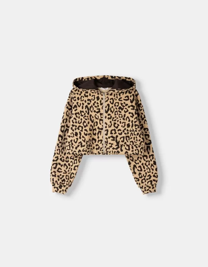 Animal print hoodie