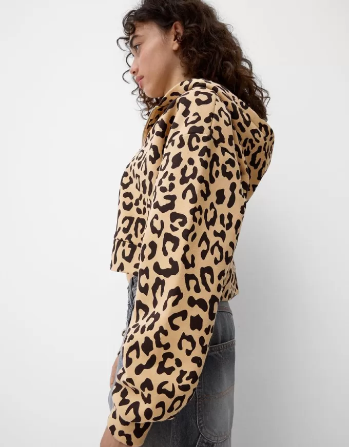 Animal print hoodie