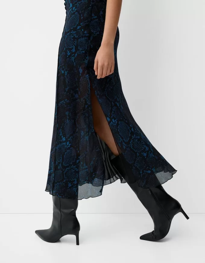 Animal print midi dress