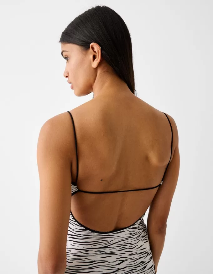 Animal print midi dress