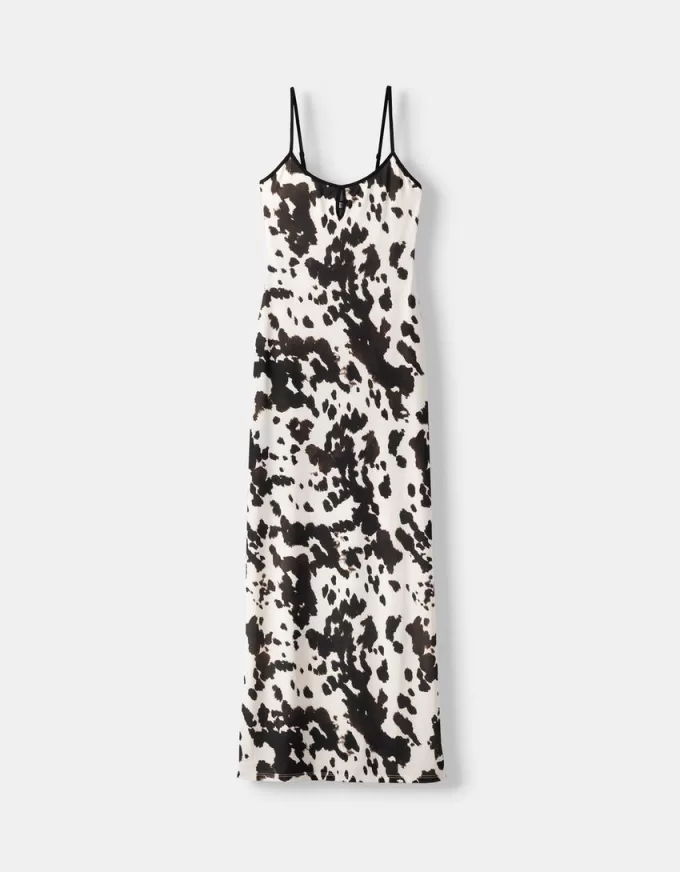 Animal print midi dress