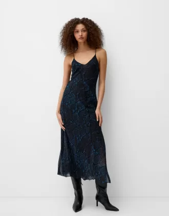 Animal print midi dress