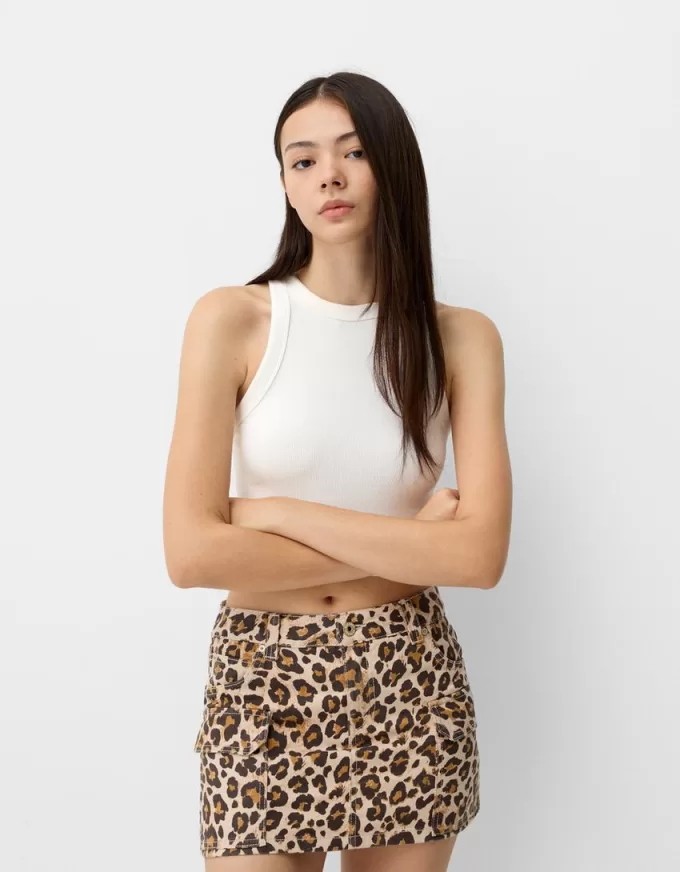 Animal print mini skirt Animal print mini skirt