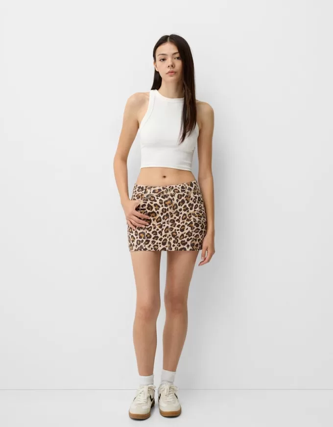 Animal print mini skirt Animal print mini skirt