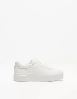 Animal print platform sneakers