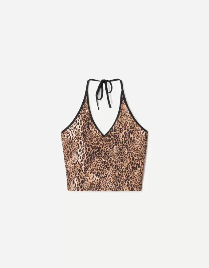 Animal print tankini