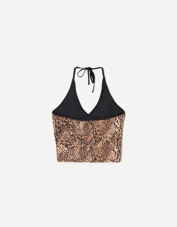 Animal print tankini