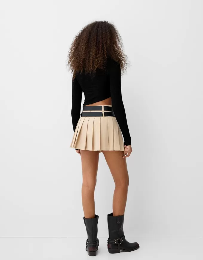 Asymmetric ribbed sweater