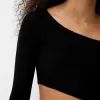 Asymmetric ribbed sweater