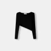 Asymmetric ribbed sweater