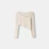 Asymmetric ribbed sweater