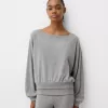 Asymmetric soft touch sweater