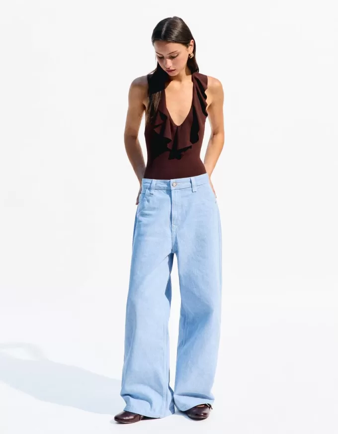 BERSHKA SERIES draped strappy bodysuit