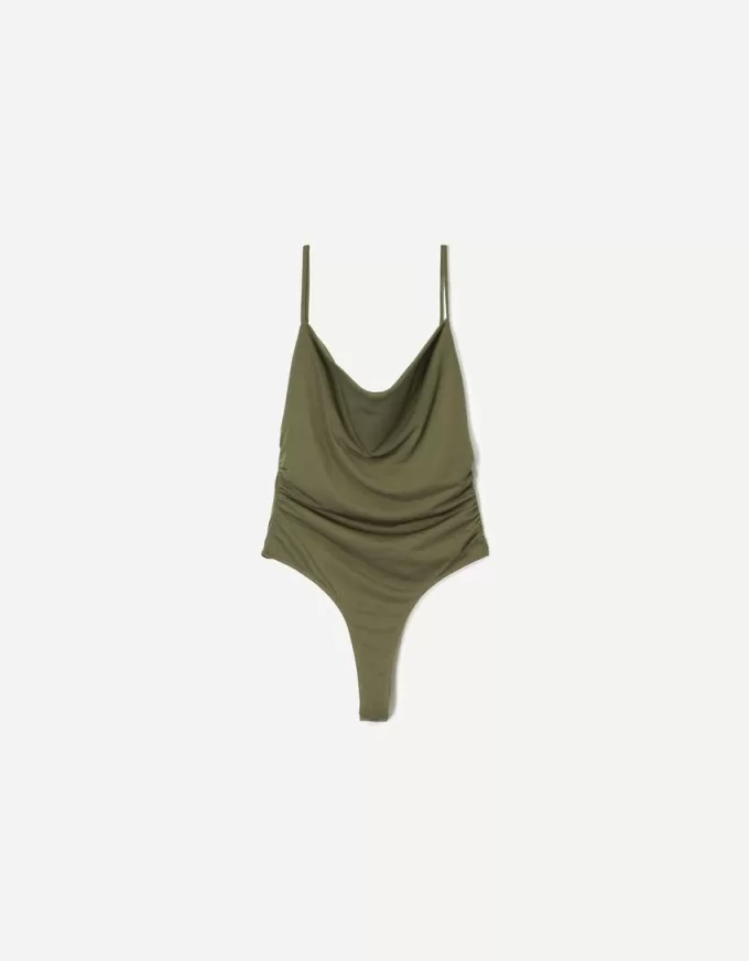 BERSHKA SERIES draped strappy bodysuit