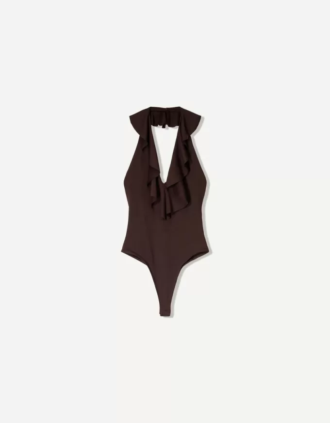 BERSHKA SERIES draped strappy bodysuit