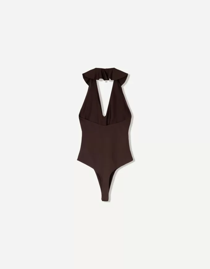 BERSHKA SERIES draped strappy bodysuit