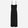 BERSHKA SERIES gathered midi dress