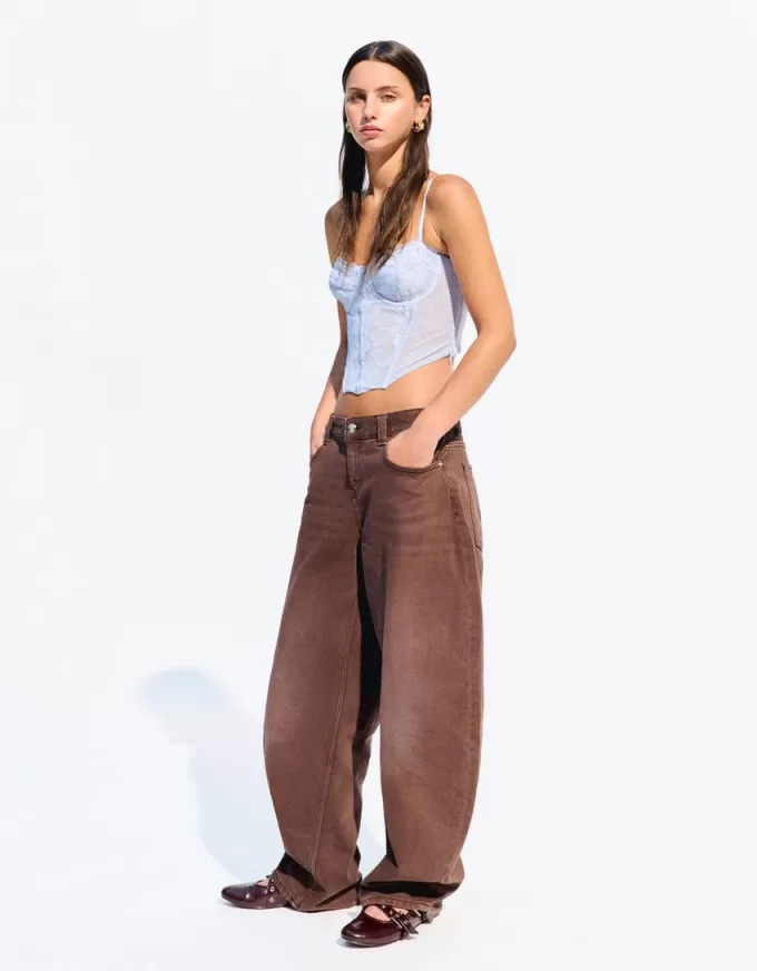 BERSHKA SERIES lace corset top