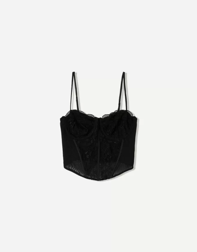 BERSHKA SERIES lace corset top BERSHKA SERIES lace corset top